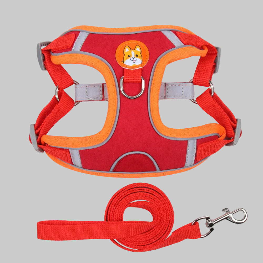 Adjustable soft pet harness for dogs and cats