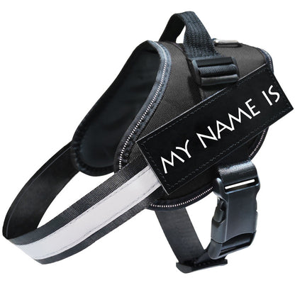 Reflective dog harness for safer nighttime walking