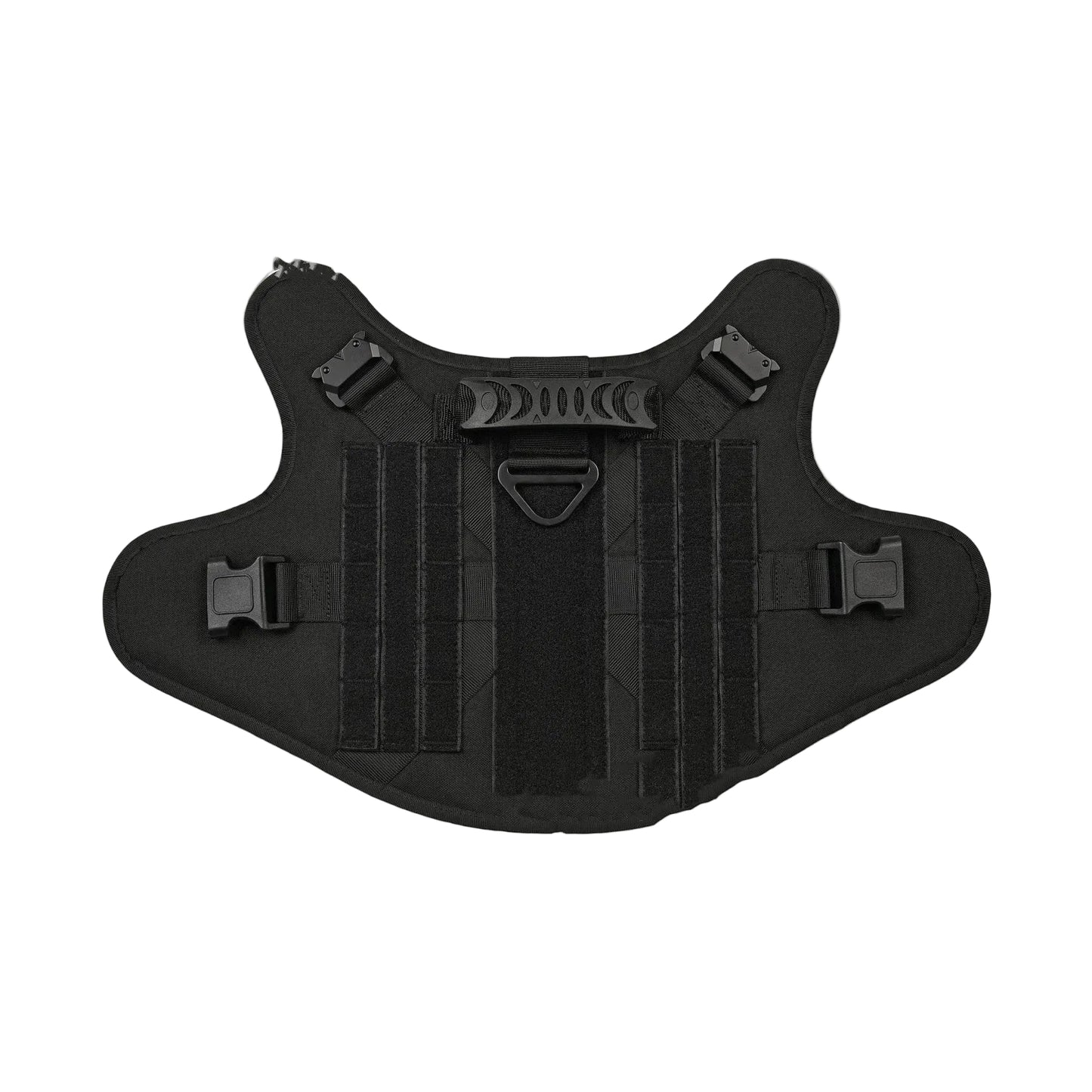 Black tactical vest on a white background