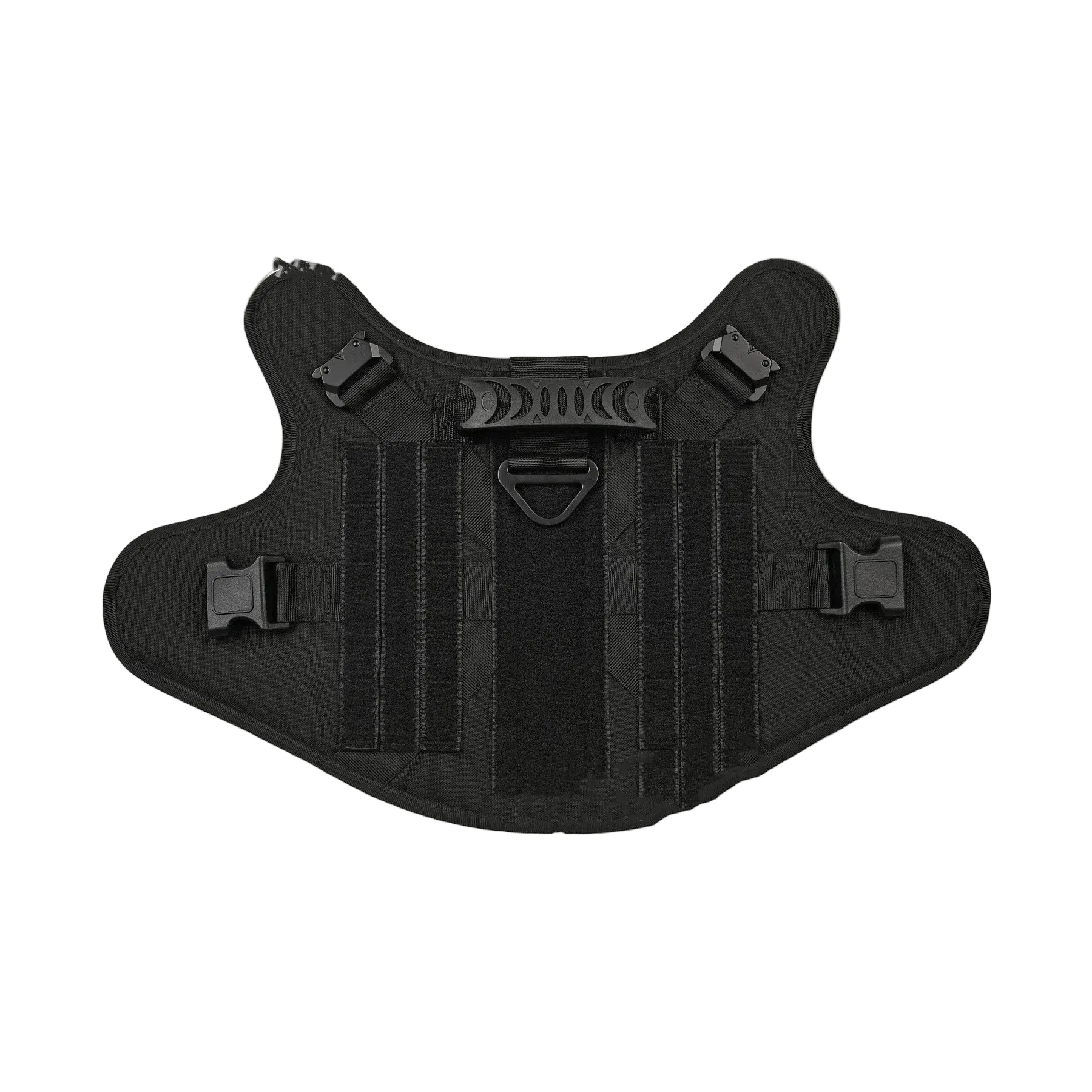 Black tactical vest on a white background