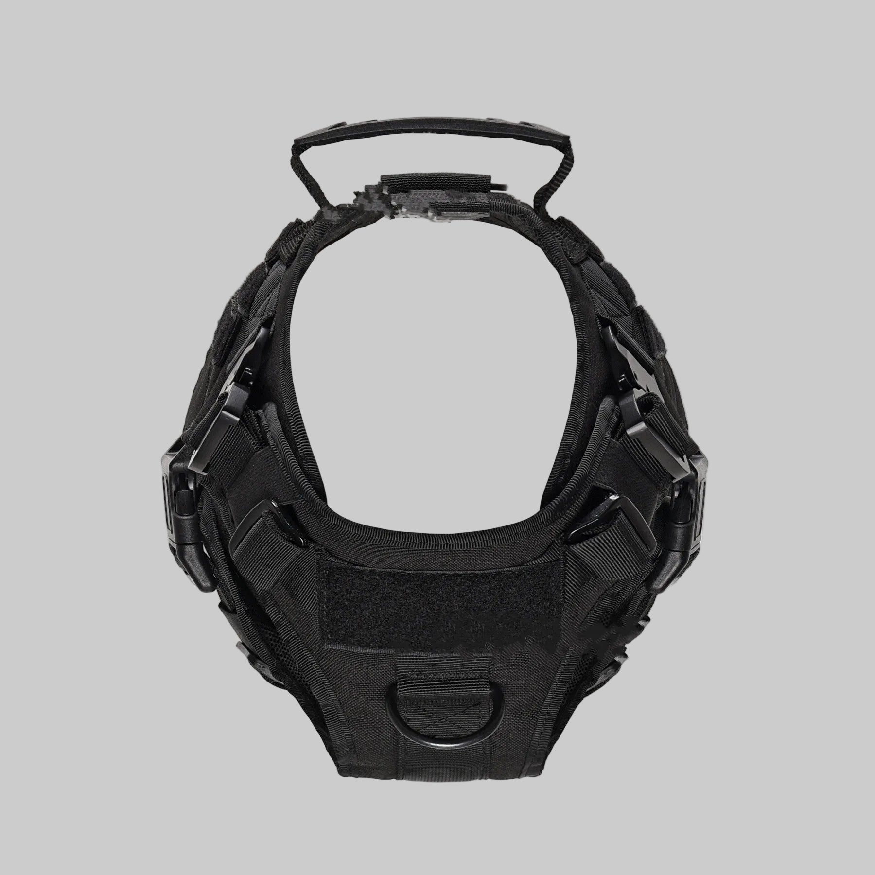 Black tactical vest on a white background