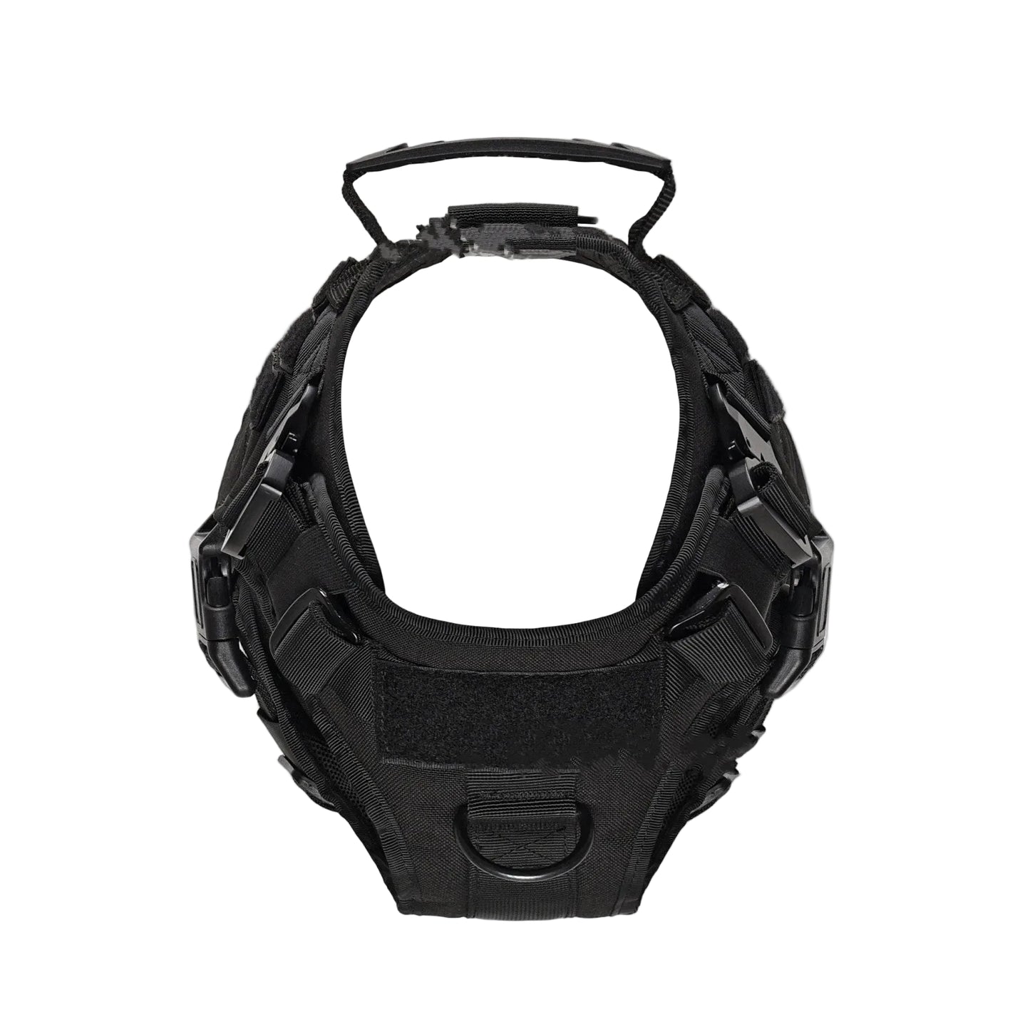 Black tactical vest on a white background