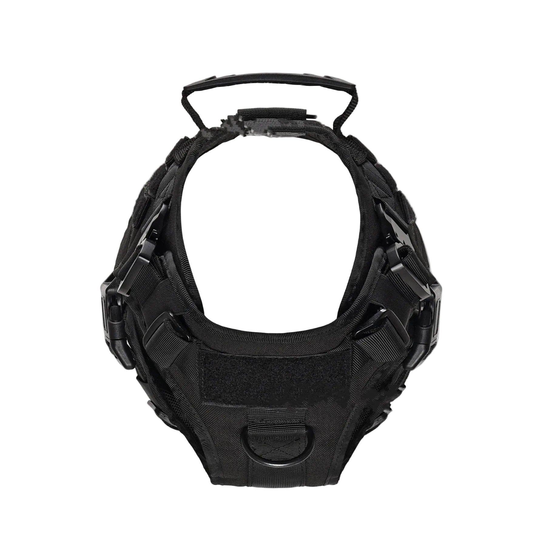Black tactical vest on a white background